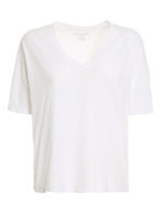 T-shirt scollo a V in cotone