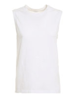 Top bianco in cotone stretch