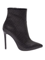 Tronchetti neri in nappa con borchie all over