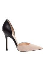 Decollete DOrsay in vernice rosa e nappa