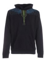 Felpa con cappuccio logo Wings nera