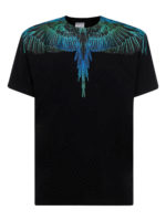 T-shirt nera con stampa Wings