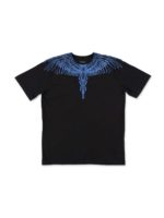T-shirt Wings nera e blu