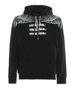 Felpa nera con cappuccio Catch Them Wings