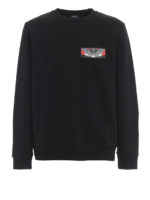 Felpa girocollo nera Patch Wings