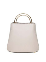 Borsa secchiello Pannier in pelle avorio