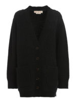 Cardigan in cashmere misto lana e mohair