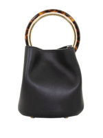 Borsetta Pannier nera con manico tartarugato