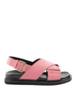 Sandali incrociati in pelle