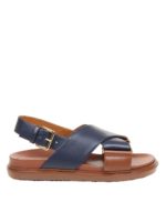 Sandali Fussbett marroni e blu