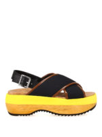 Zeppa a fasce incrociate in tessuto tecnico