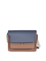 Borsa Trunk in pelle tricolore