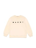 Felpa logata color crema