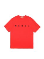 T-shirt logata color geranio