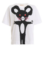 T-shirt bianca con stampa Carbone