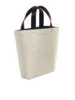 Borsa shopping Museo nano bianca e rosa