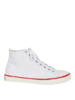 Sneakers con punta in vernice