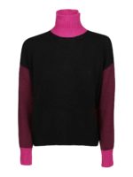 Dolcevita in cashmere color block