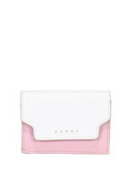 Portafoglio in pelle saffiano color block