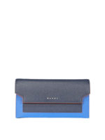 Portafoglio in saffiano con tracolla