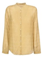 Camicia in misto seta color Mostarda