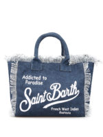 Borsa mare Vanity in canvas effetto denim
