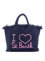 Borsa Vanity con ricamo I Love St Barth