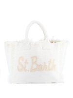 Borsa Vanity in canvas con logo applicato