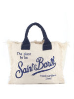 Borsa Vanity in canvas con logo stampato