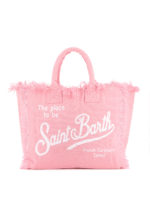 Borsa Vanity in canvas rosa con logo