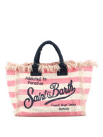 Borsa mare Vanity in cotone a righe