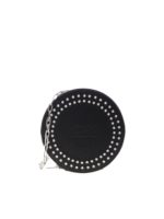 Borsa rotonda nera con borchie