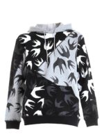 Felpa Swallow con cappuccio grigia e nera