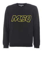 Felpa girocollo in cotone con stampa logo