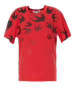 T-shirt rossa con stampa Swallow Degrade