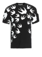 T-shirt nera stampa Swallow