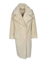Cappotto effetto teddy beige chiaro