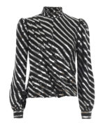 Blusa con inserti metallici