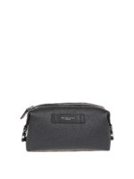 Beauty case in pelle martellata