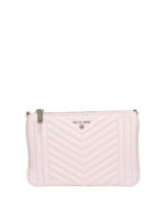 Clutch in pelle trapuntata