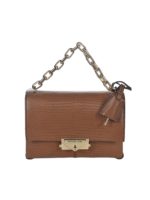 Borsa a tracolla marrone con luchetto