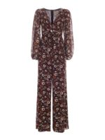 Tuta in georgette con motivo floreale