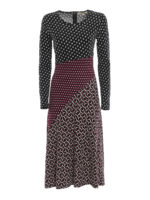 Abito longuette con fantasie geometriche