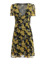 Abito in chiffon plumetis a fiori