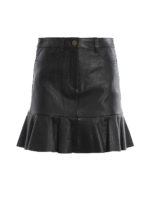 Minigonna in nappa con balza