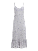 Abito lungo a fiori in pizzo con paillettes