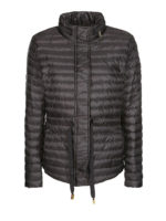 Piumino con cintura in gros grain