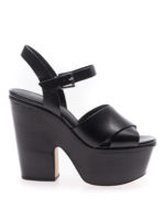 Sandali zeppa Divia in pelle