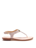 Sandali infradito rosa con placca MK