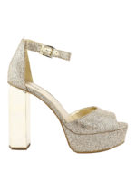 Sandali Petra in glitter con plateau